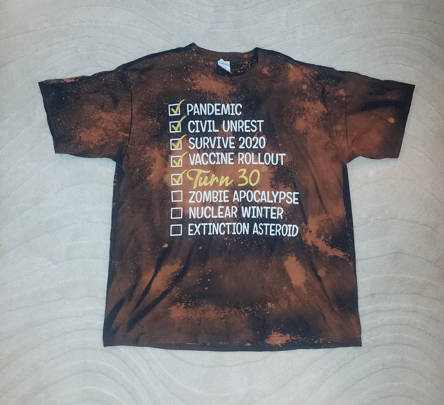 2XL Bleach Dyed T-Shirt
