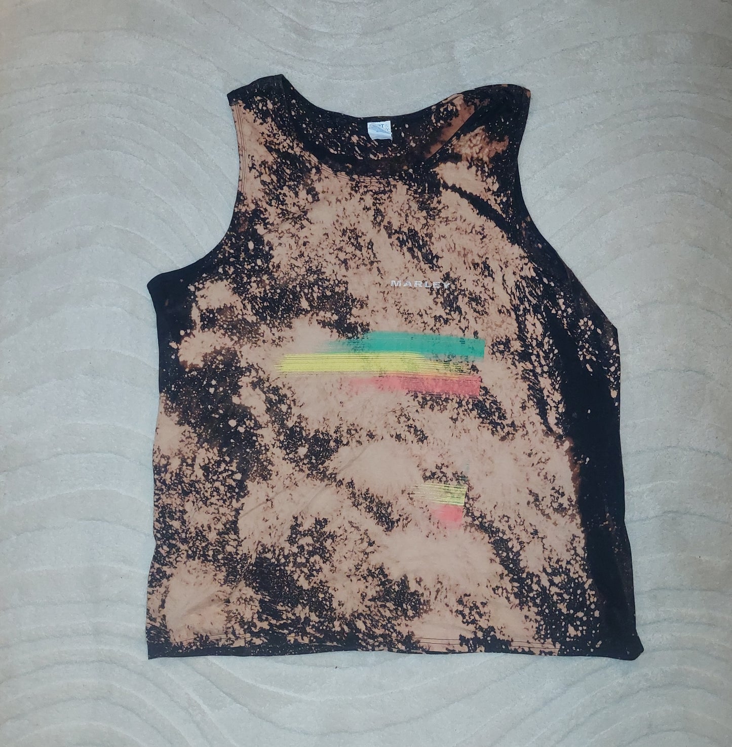 2XL Bleach Dyed Tank Top