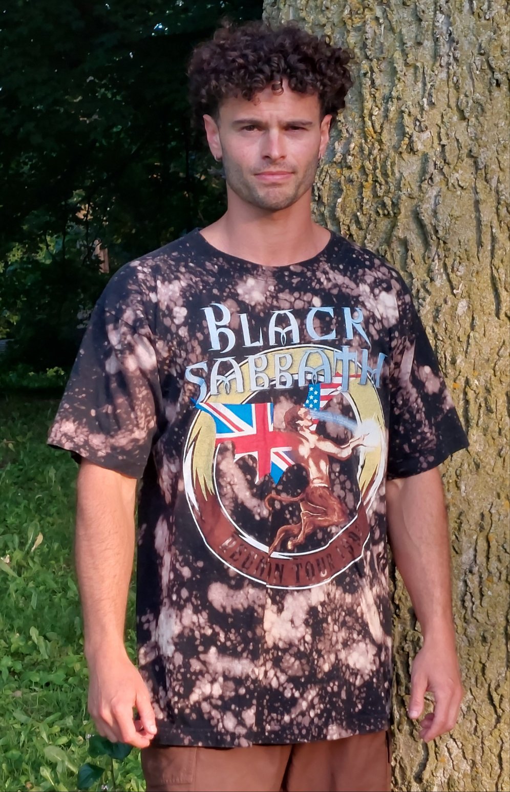 Large Bleach Dyed T-Shirt
