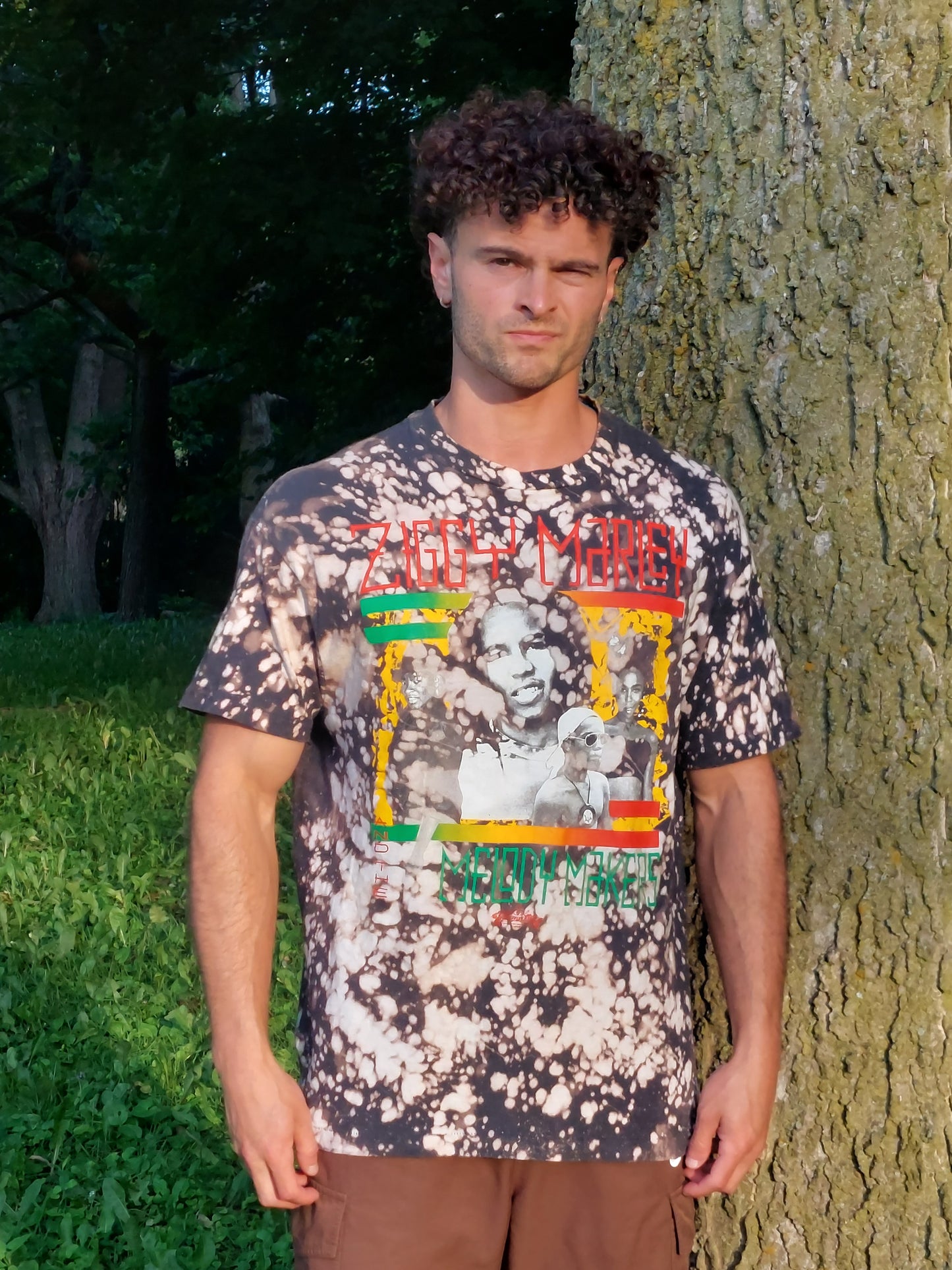 Large Bleach Dyed T-Shirt