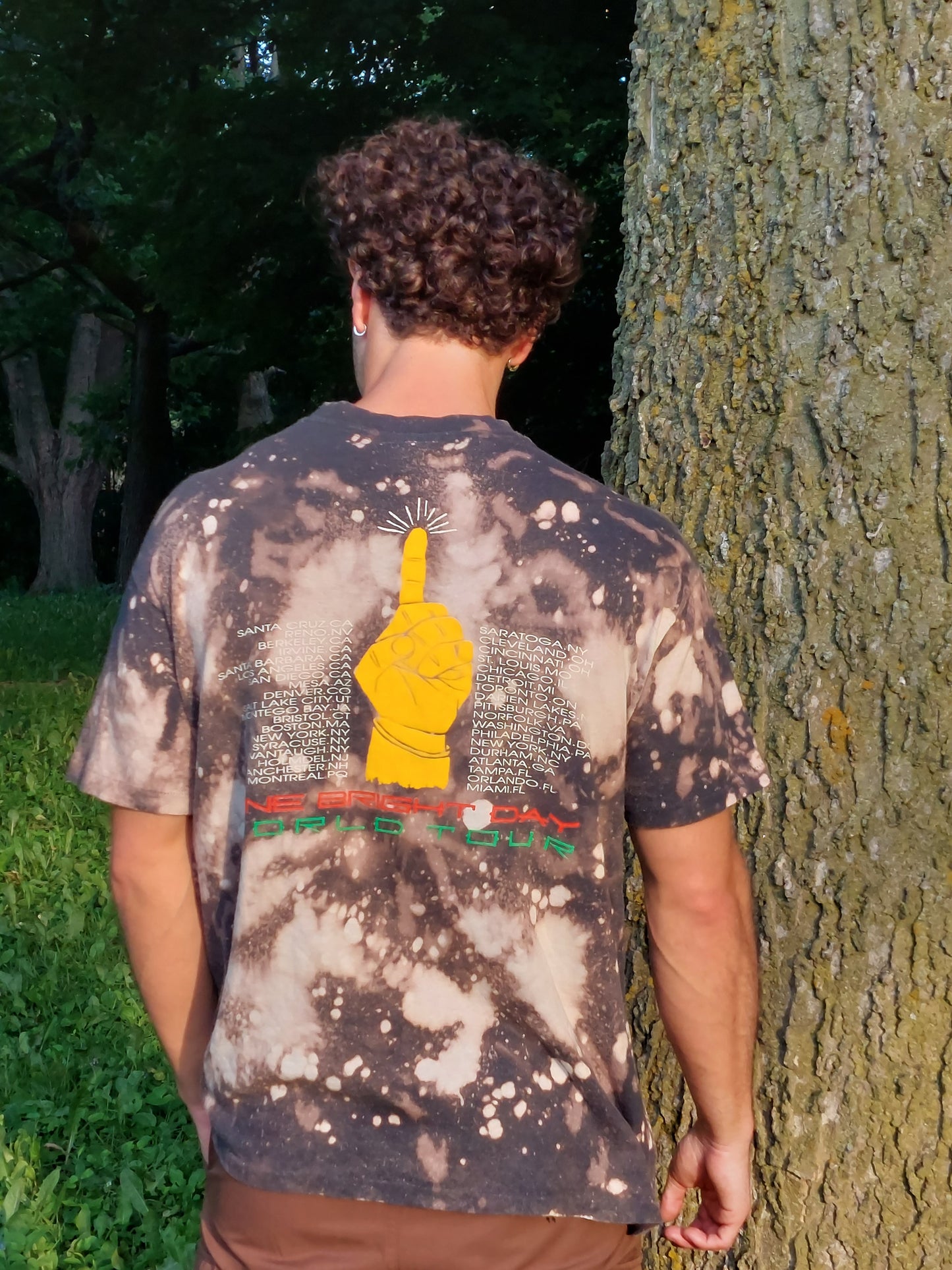 Large Bleach Dyed T-Shirt