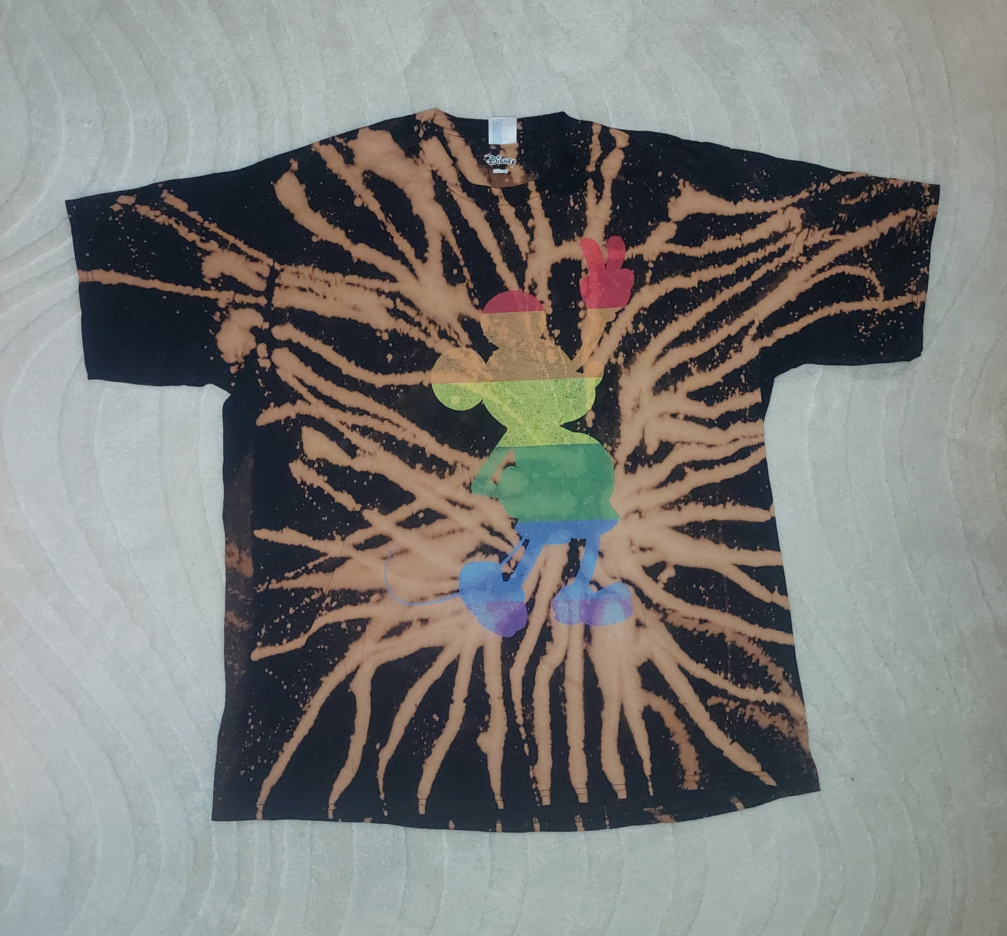 2XL Bleach Dyed Polo T-Shirt